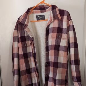 Cabela's Women's Plaid Hoodie - Pink and Purple